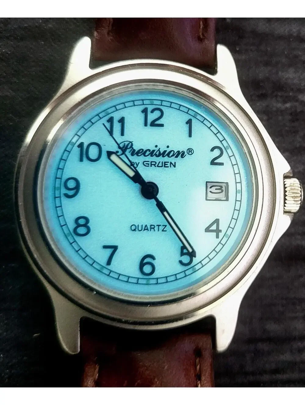 Very Rare Condition Gruen Glow‎ Dial Mens Field Flieger Watch
